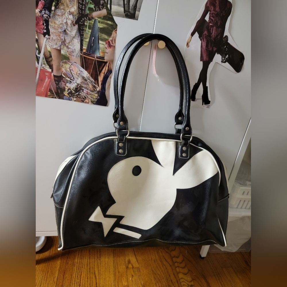 Vintage Y2k Playboy Tote/overnighter Bag w/make up bag/wallet
